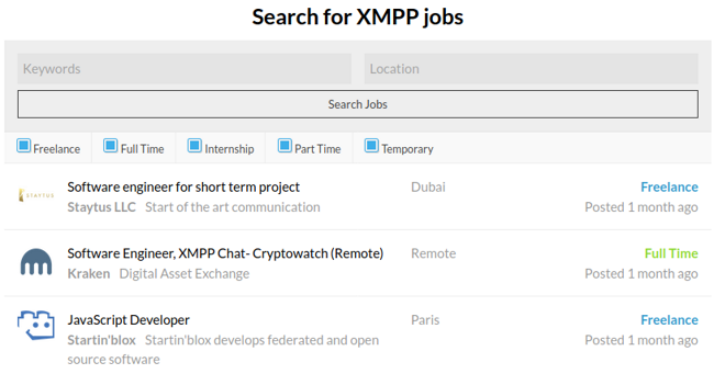 Site de publication d’offres d’emploi XMPP