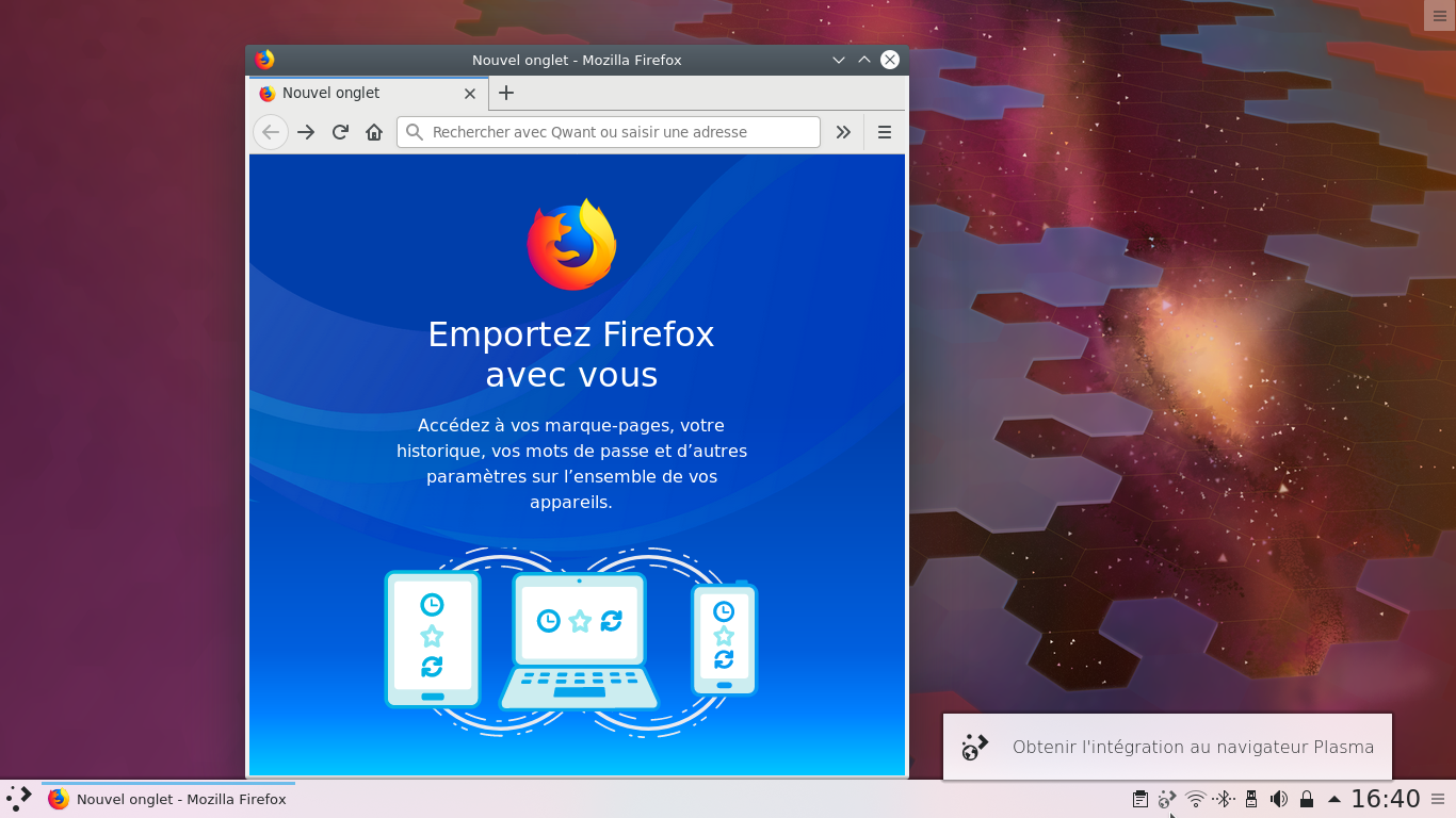 Firefox sur KDE