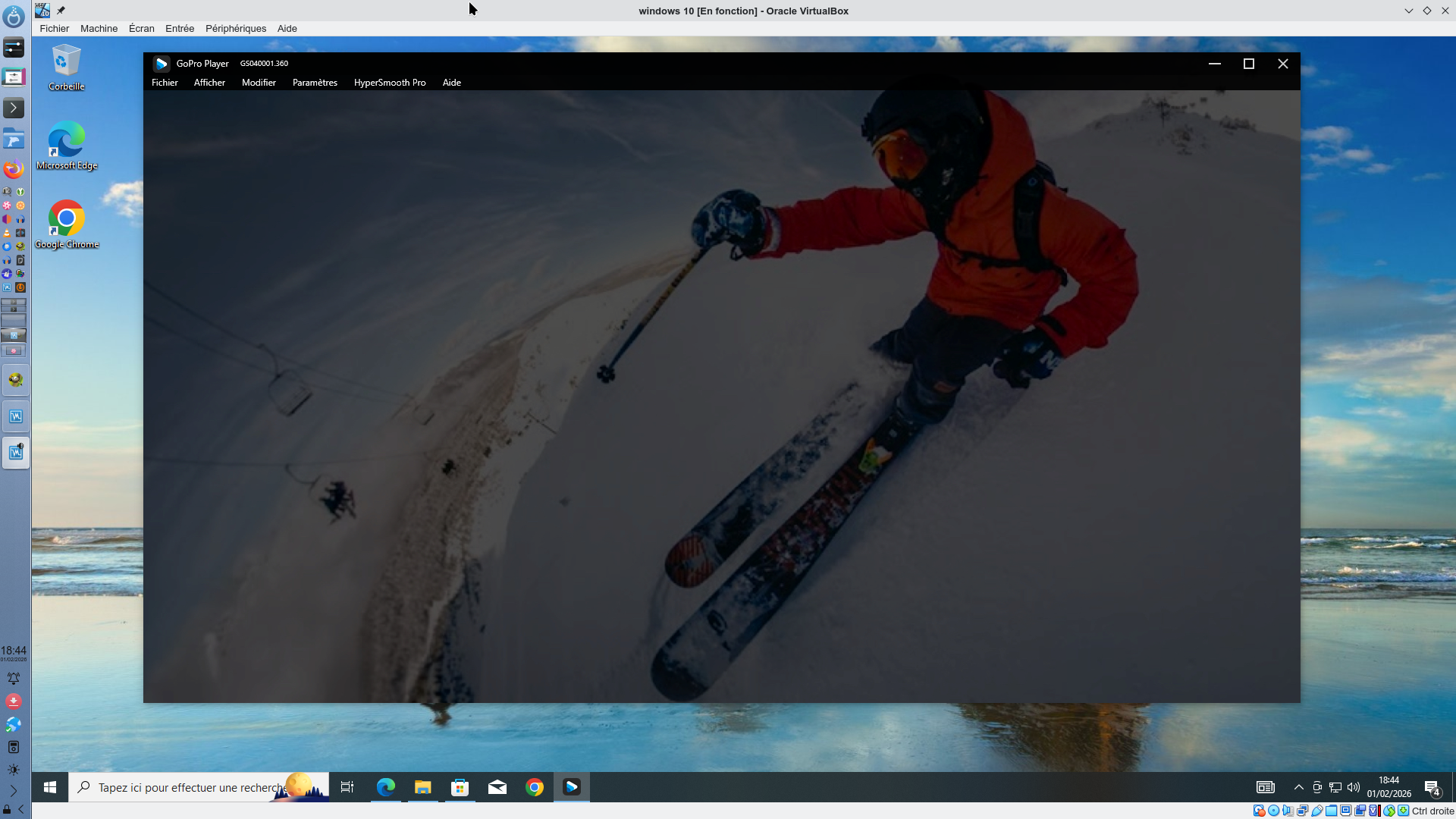 GoPro Player sous VirtualBox