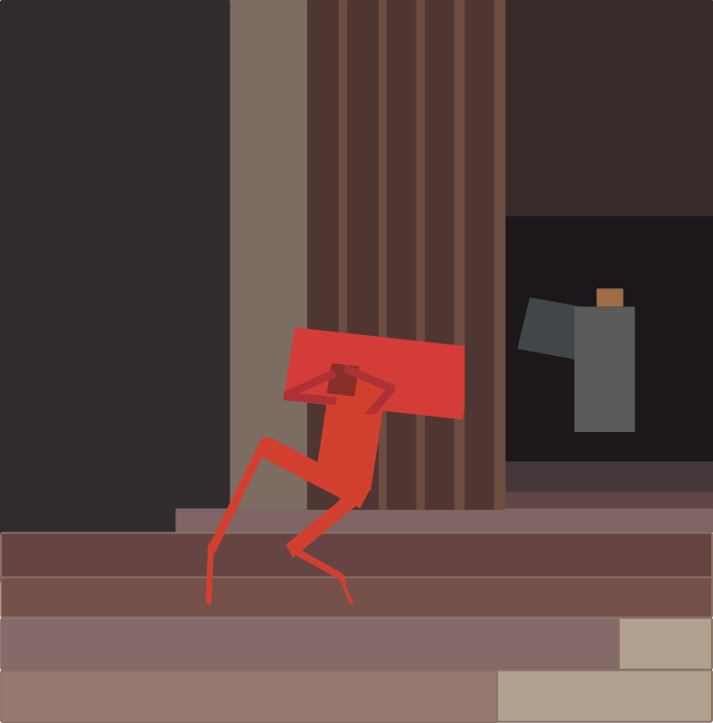 version cubiste du diable sorti de l’église