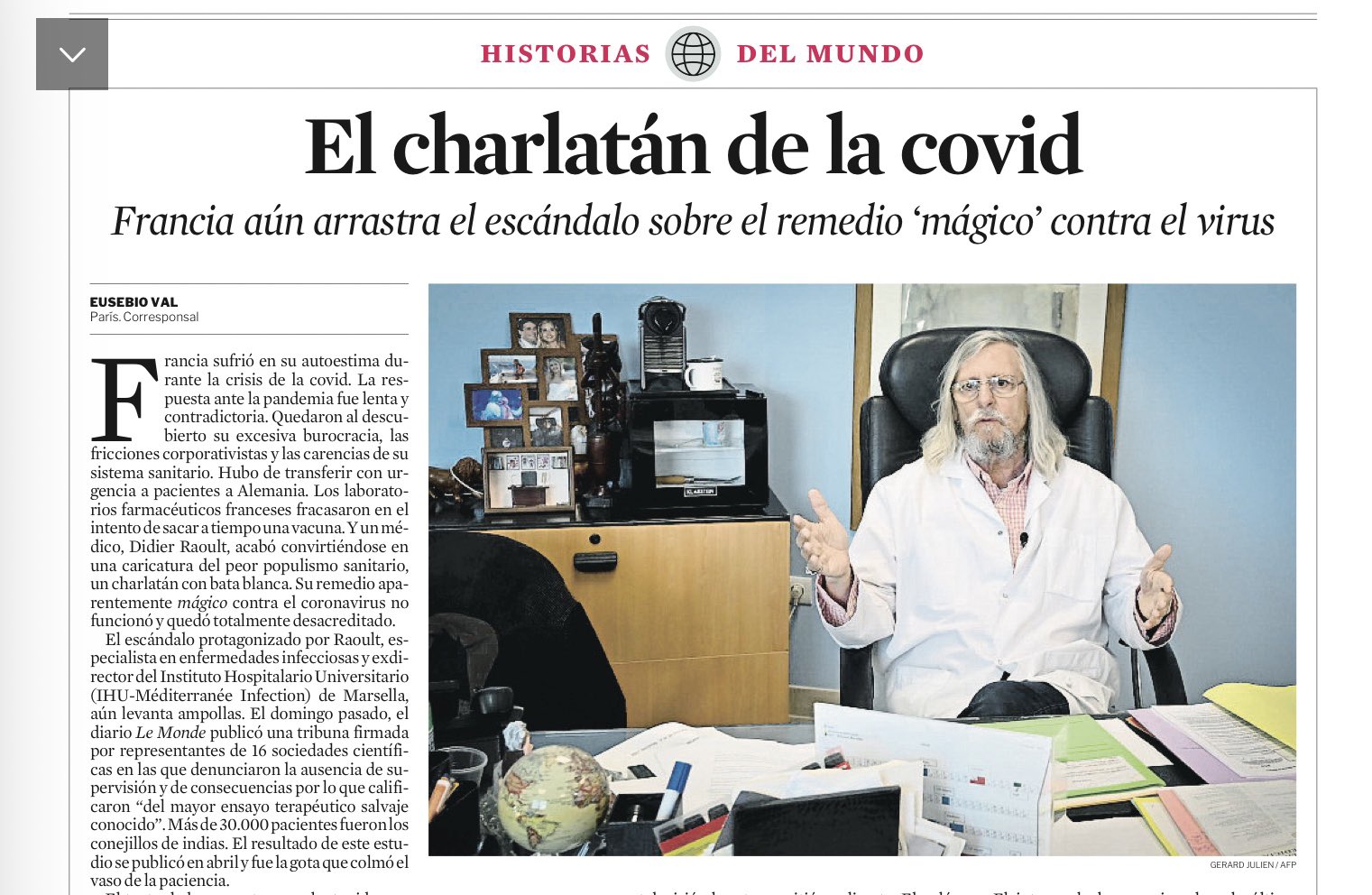 El charlatan de la COVID