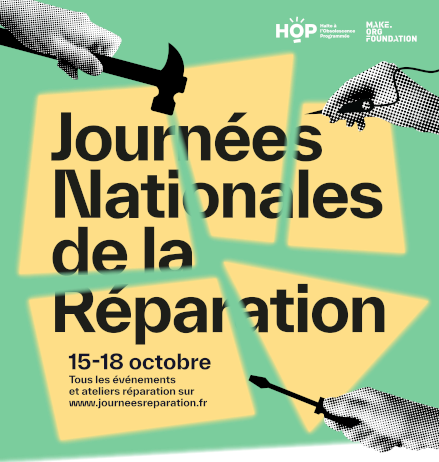 Affiche des Journées Nationales de la Réparation, du 15 au 18 octobre 2026