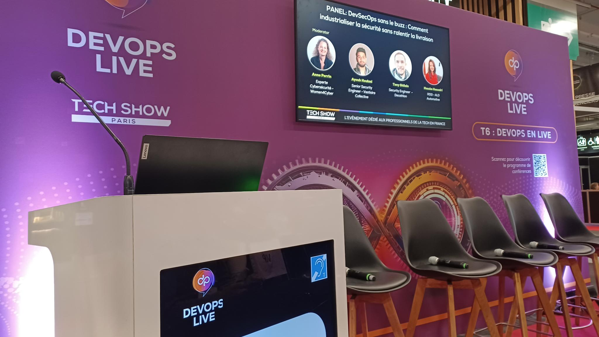 Espace table ronde 6 du salon DevOpsLive Paris