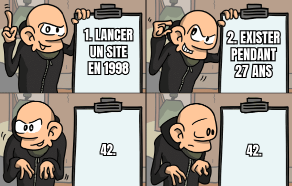 Plan secret de LinuxFr.org, le créer en 1998, attendre 27 ans, 42…