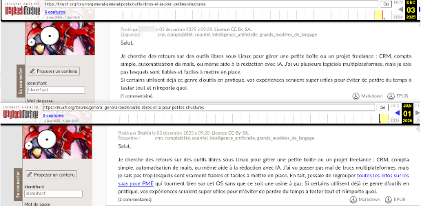 Exemple de contenu réédité pour y placer un lien a posteriori