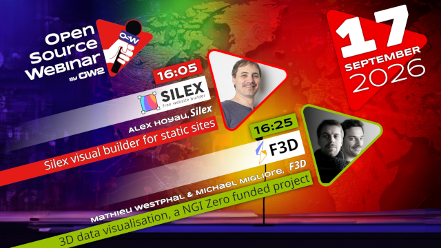 Open Source by OW2 avec les projets F3D et Silex, le 17 septembre 2026 à 16h