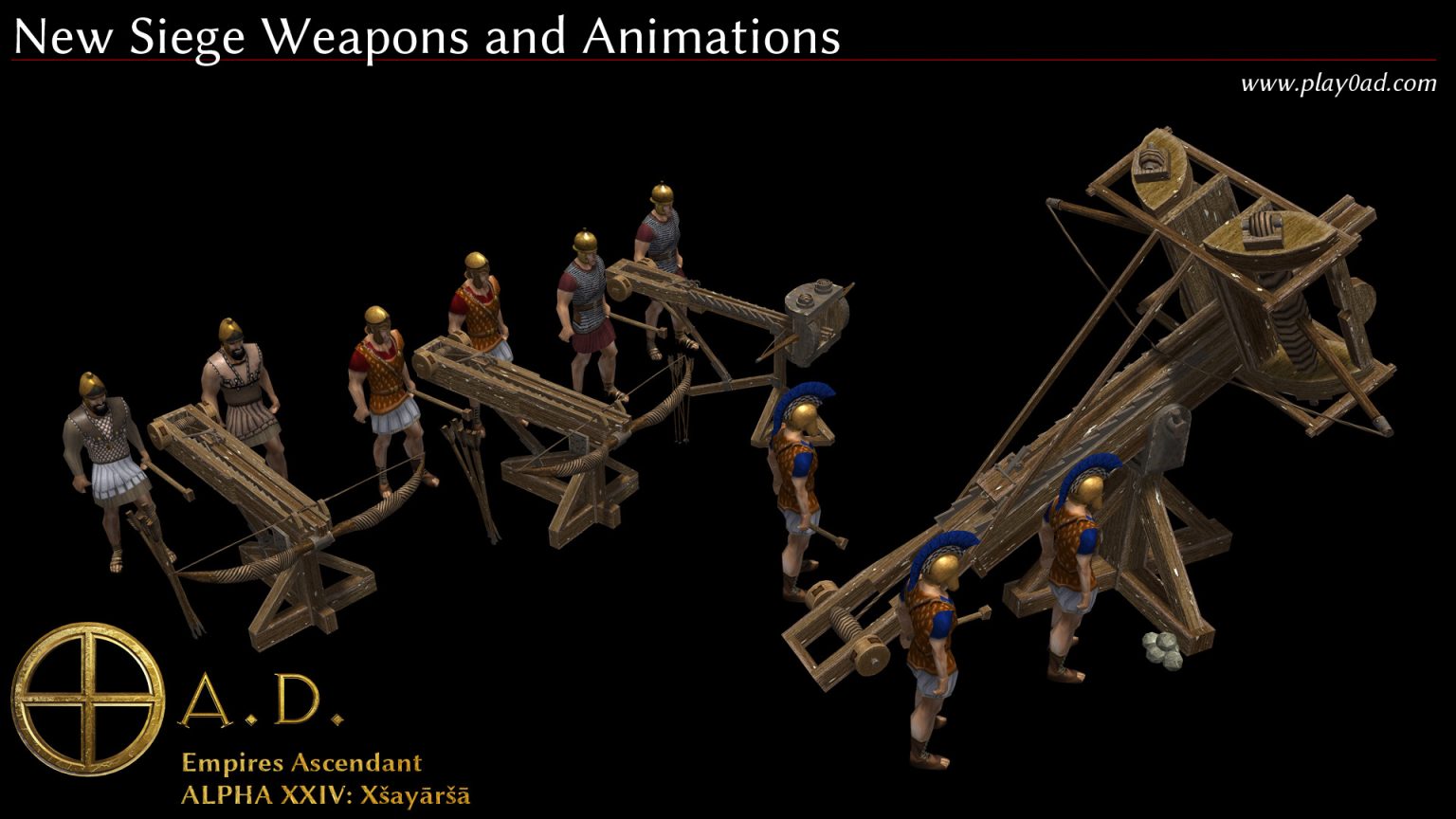 Vue de nouvelles armes de siège et animations