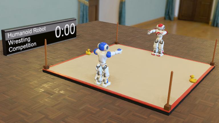Concours de robots humanoïdes lutteurs
