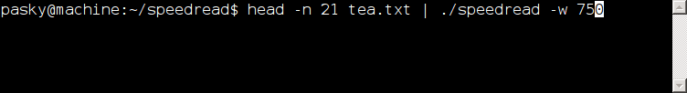 Source : https://raw.githubusercontent.com/pasky/speedread/master/doc/speedread-750.gif 750 mots/mn