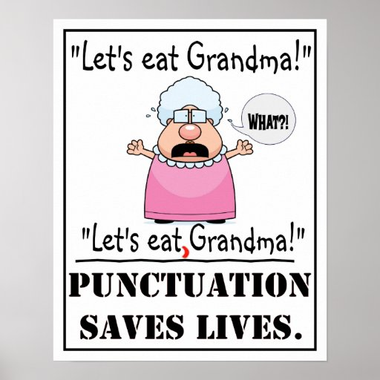 Punctuation saves lives
