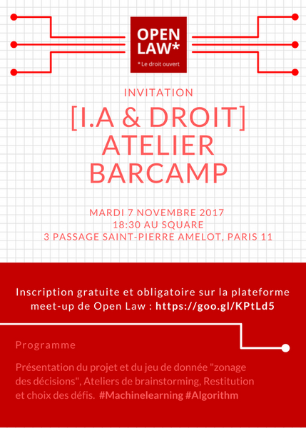 Atelier Barcamp I. A. & Droit