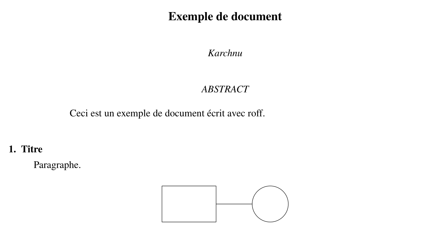 Exemple de document roff avec macros ms