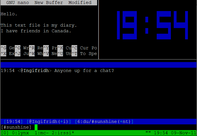 Source : https://upload.wikimedia.org/wikipedia/commons/5/50/Tmux.png Tmux