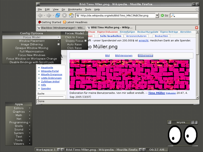 Source : https://upload.wikimedia.org/wikipedia/commons/thumb/8/8c/Blackbox-Fenstermanager.png/800px-Blackbox-Fenstermanager.png xeyes