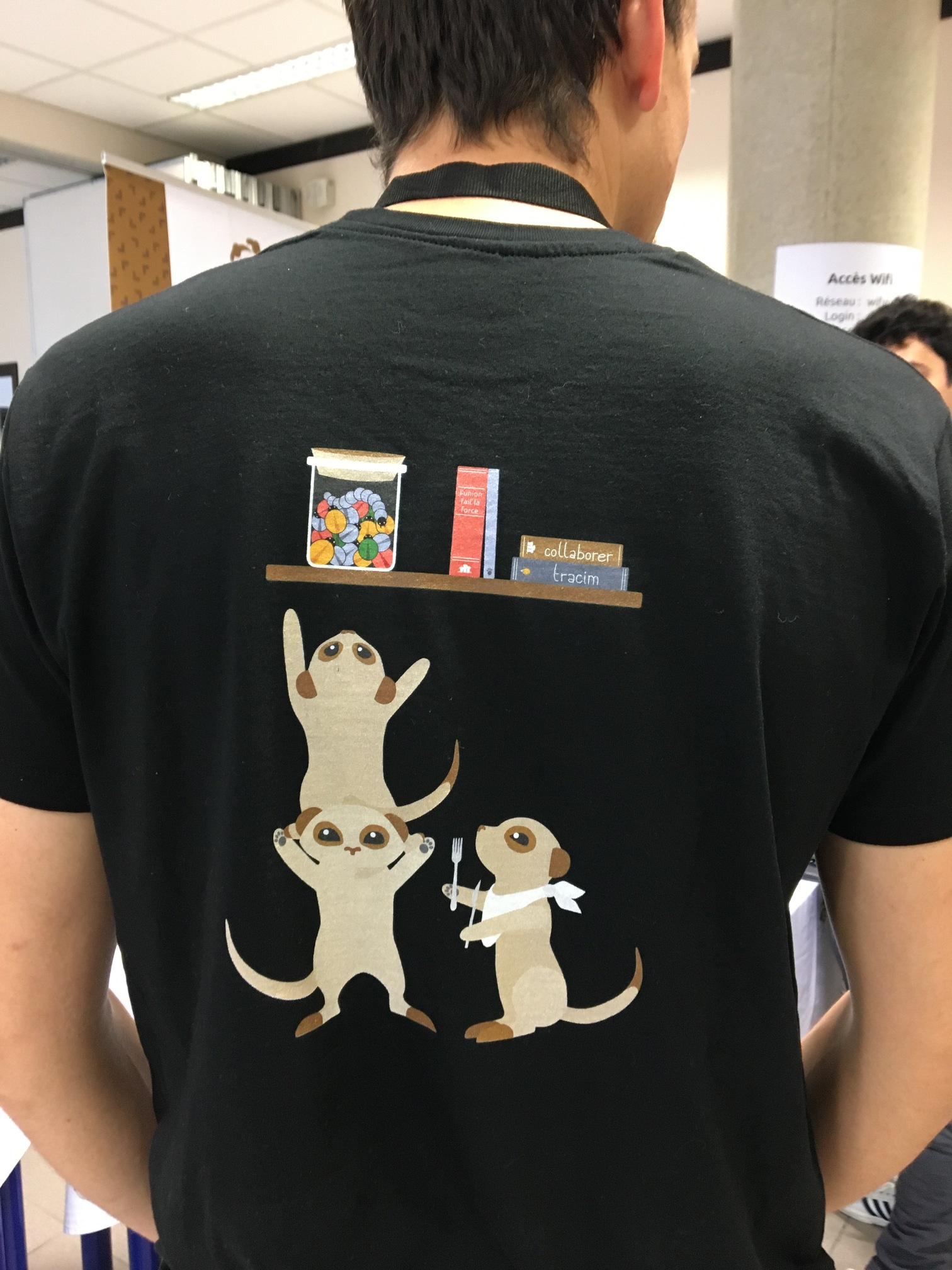 Dos du t-shirt aux suricates
