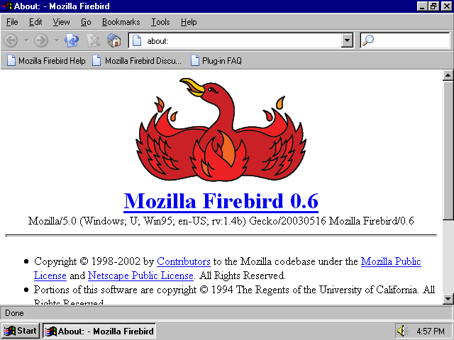 mozilla firebird 0.6