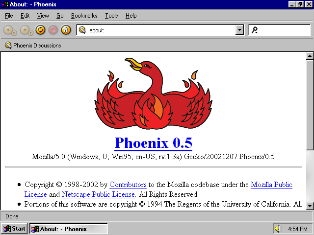 mozilla phoenix 0.5