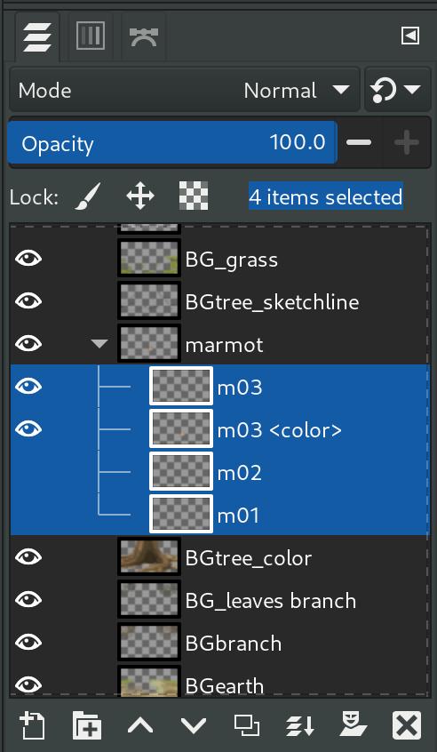 Selecting multiple layers in Layers dockable