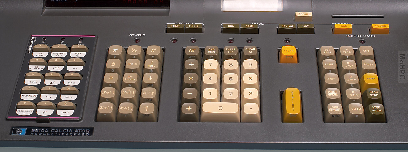HP-9810 keyboard
