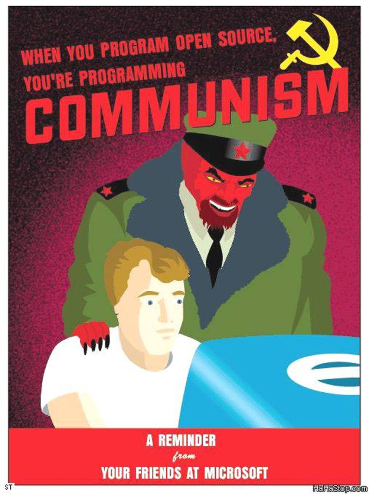 When you program opensource, you're programming communism