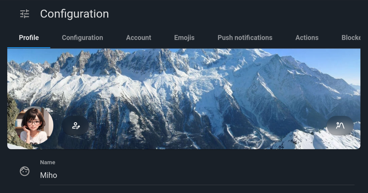 Movim 0.30.1 : Panneau de configuration des avatars et des bannières