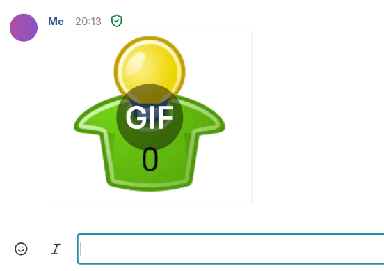 Aperçus animés dans Gajim