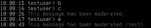 Source : https://xmpp.org/images/newsletter/2026-04-05/poezio-moderate.png Test de rétractation d'un message modéré dans Poezio